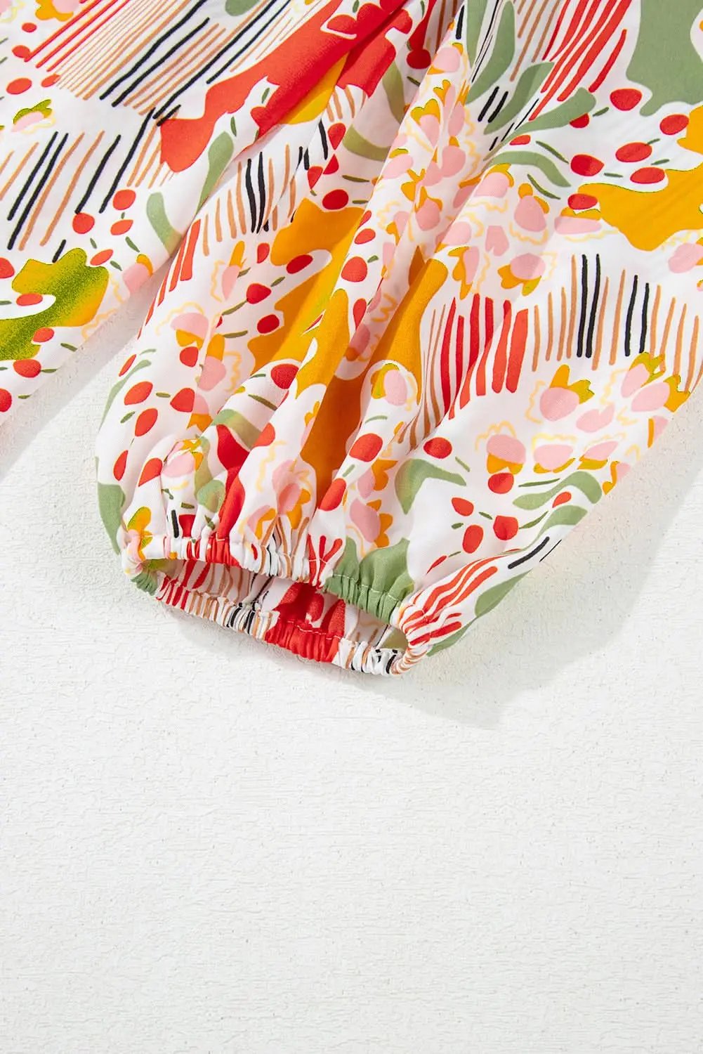 Floral abstract plus size blouse - Love Salve